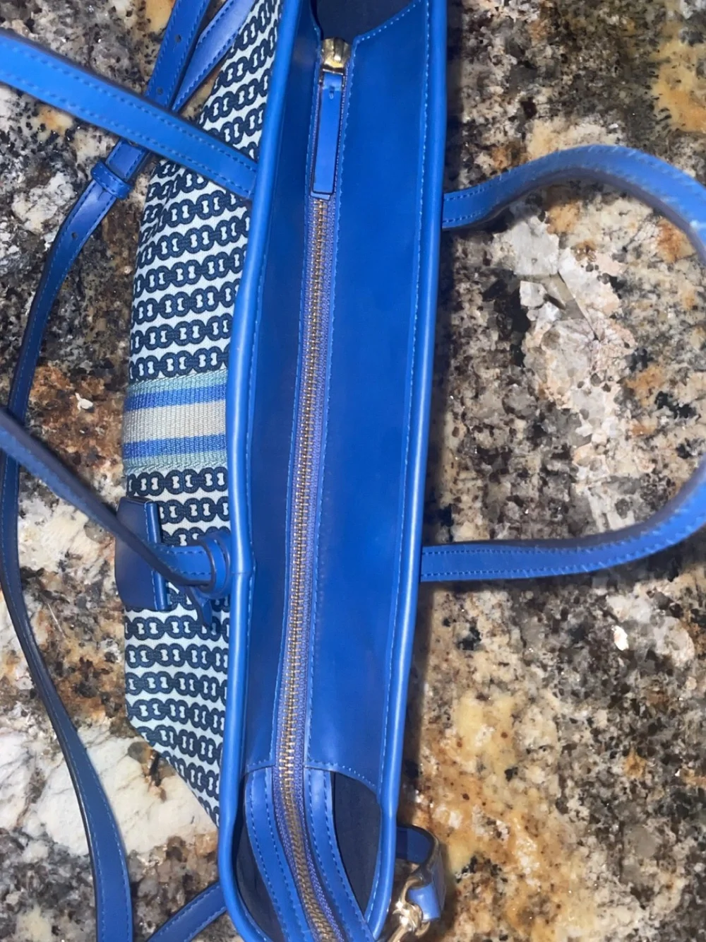 TORY BURCH blue large tote